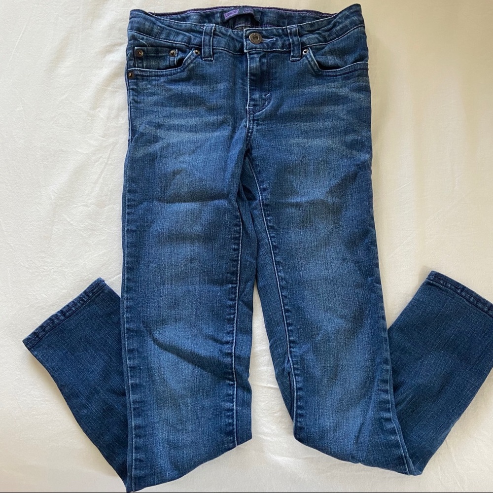 levi's size 10 girl dark wash jeans